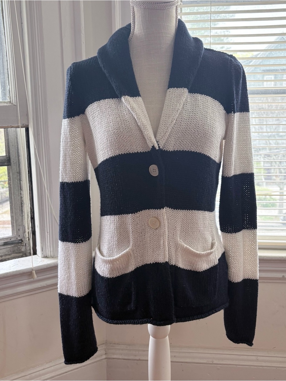 Lauren by Ralph Lauren Nautical Knit Cardigan